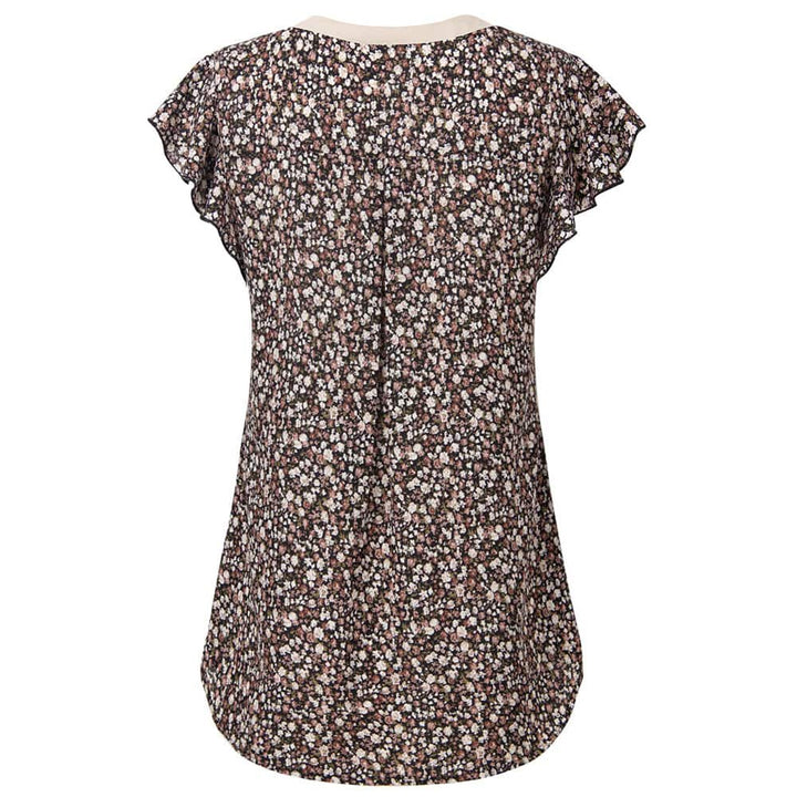 V Neck Short Sleeve Chiffon Shirts freeshipping - Timeson