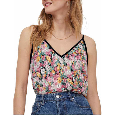 Timeson V Neck Floral Tank Top freeshipping - Timeson