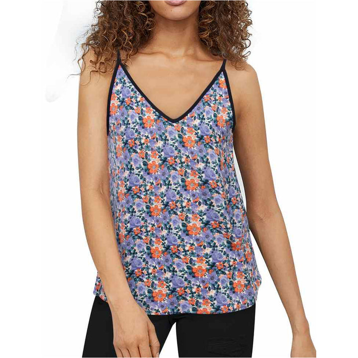 Timeson V Neck Floral Tank Top freeshipping - Timeson