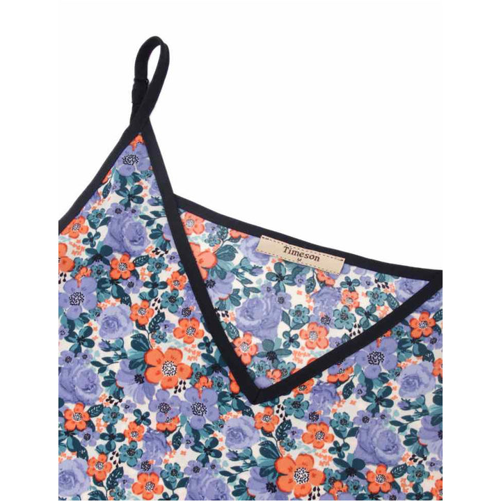 Timeson V Neck Floral Tank Top freeshipping - Timeson