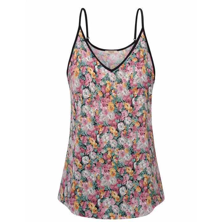 Timeson V Neck Floral Tank Top freeshipping - Timeson