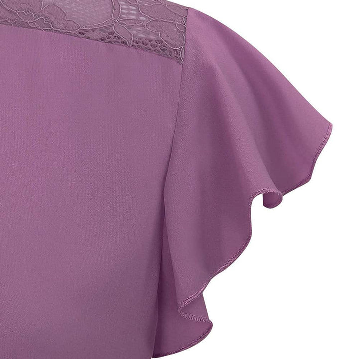 V Neck Short Sleeve Chiffon Shirts freeshipping - Timeson